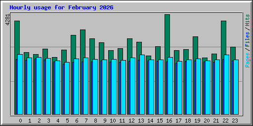 Hourly usage for February 2026
