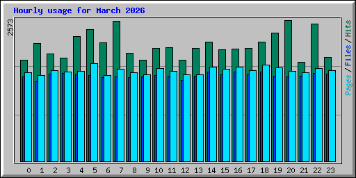 Hourly usage for March 2026