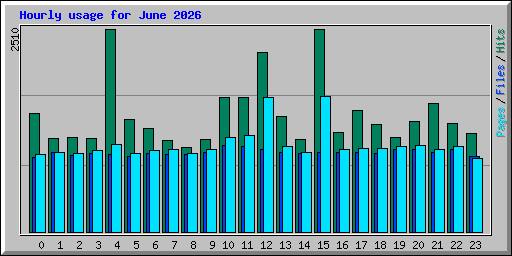 Hourly usage for June 2026